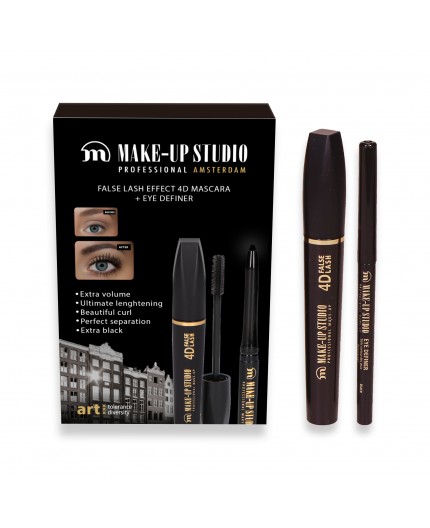 Make-up Studio Giftbox False Lash Effect Mascara 4D Extra Black + Eye Definer black
